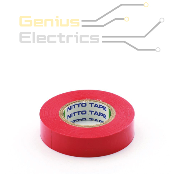 Bij wet Nageslacht Elektropositief Nitto PVC isolatie tape rood 15mm x 10m - Genius Electrics